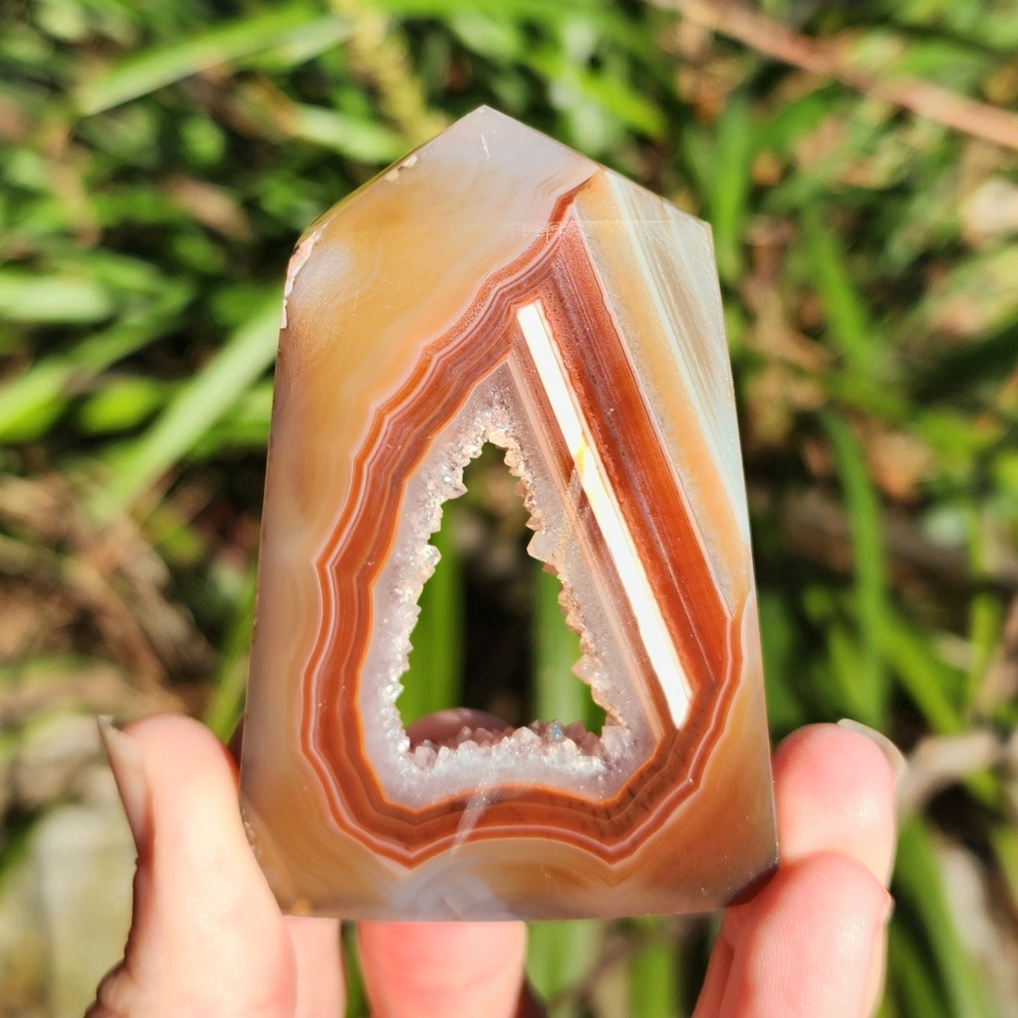 Carnelian Agate w/ Druzy Quartz Portal