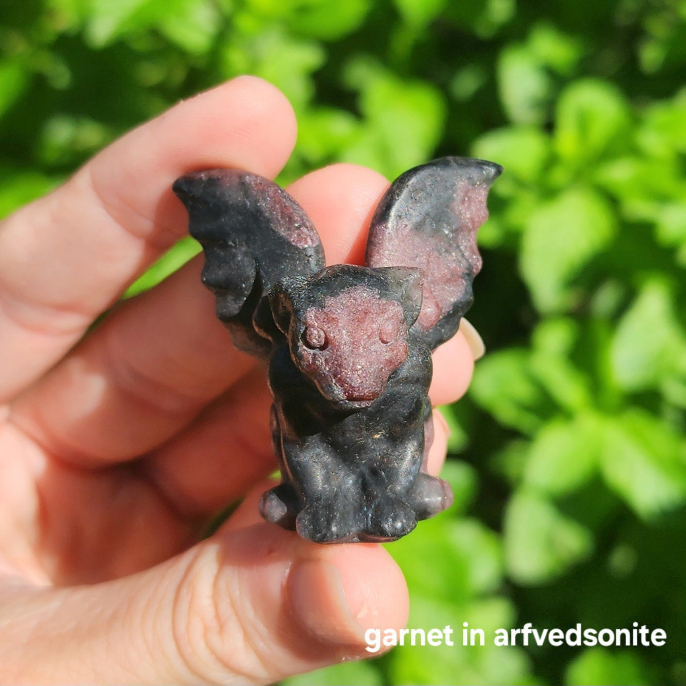 Gargoyle (Pyrite, Unakite, Garnet, Obsidian)