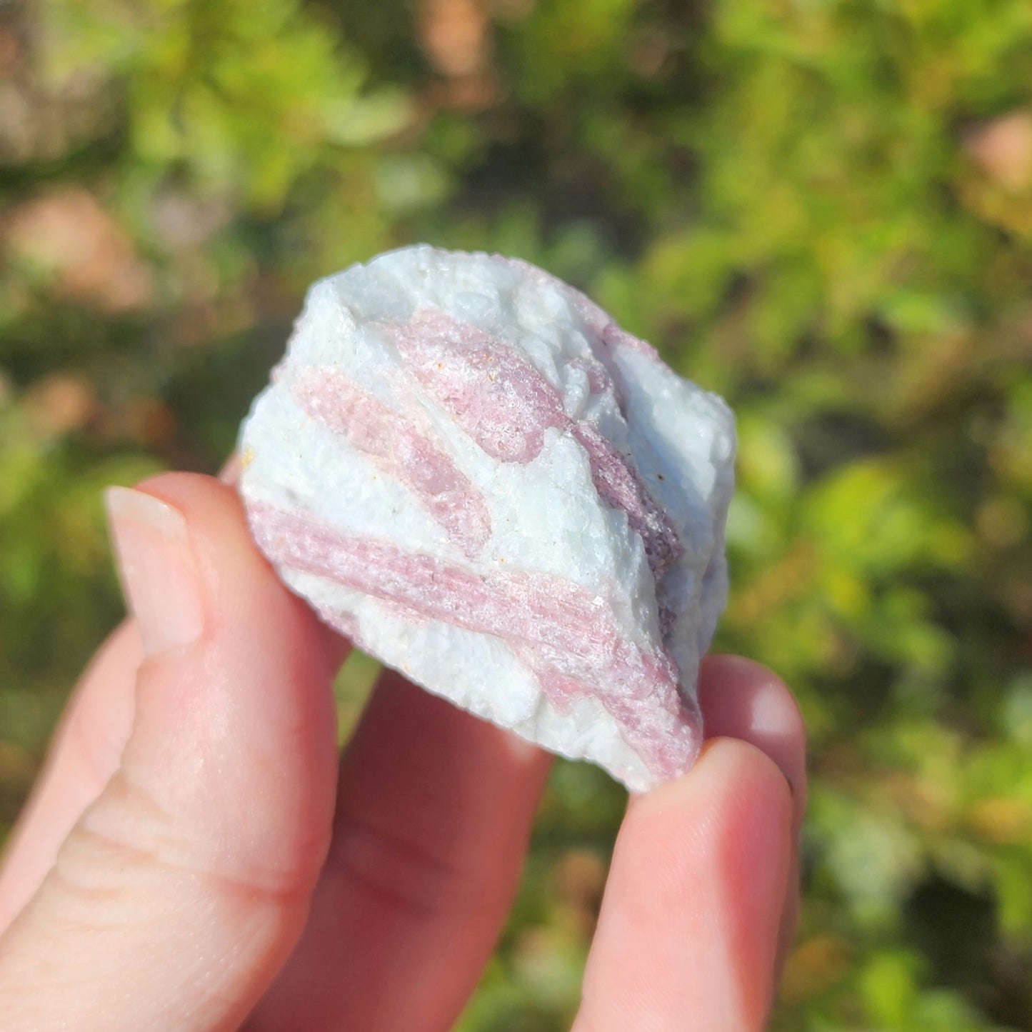 Raw Pink Tourmaline in Quartz