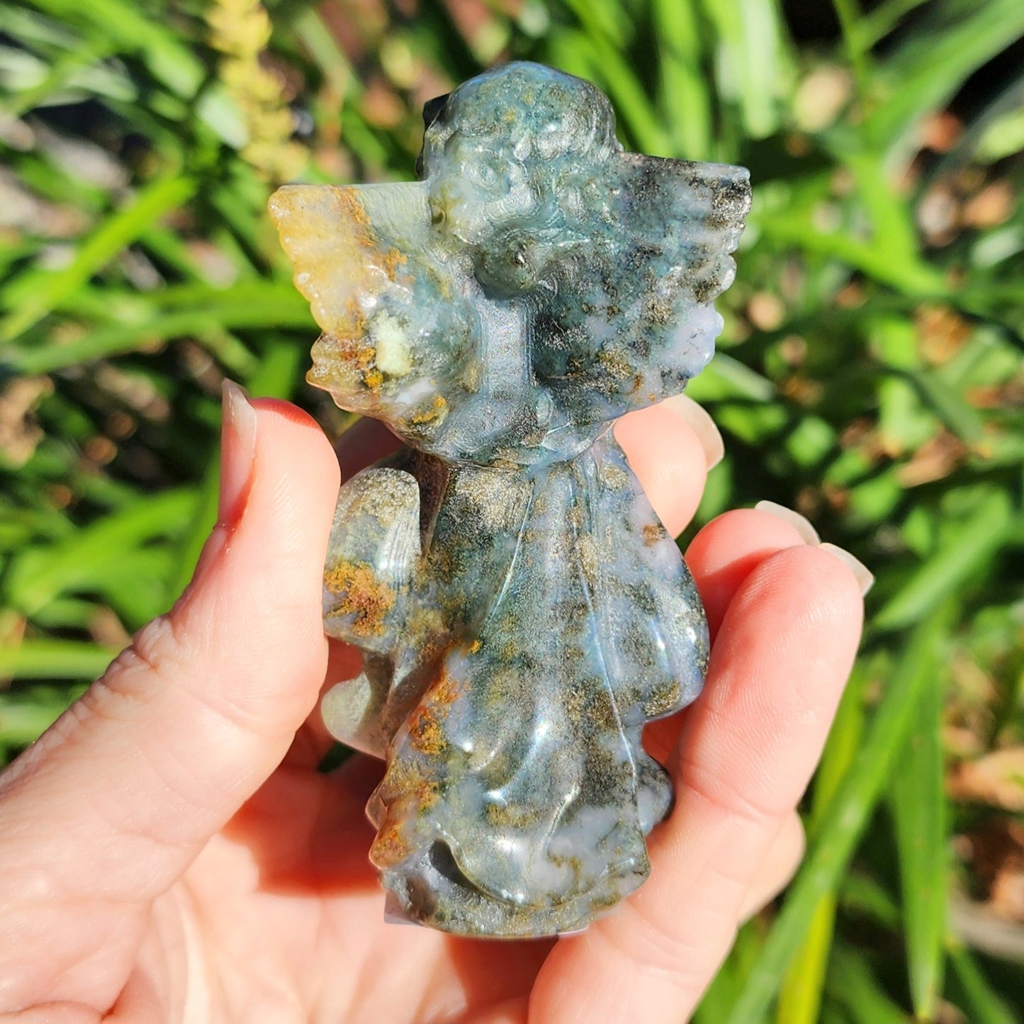 Moss Agate Guardian Angel