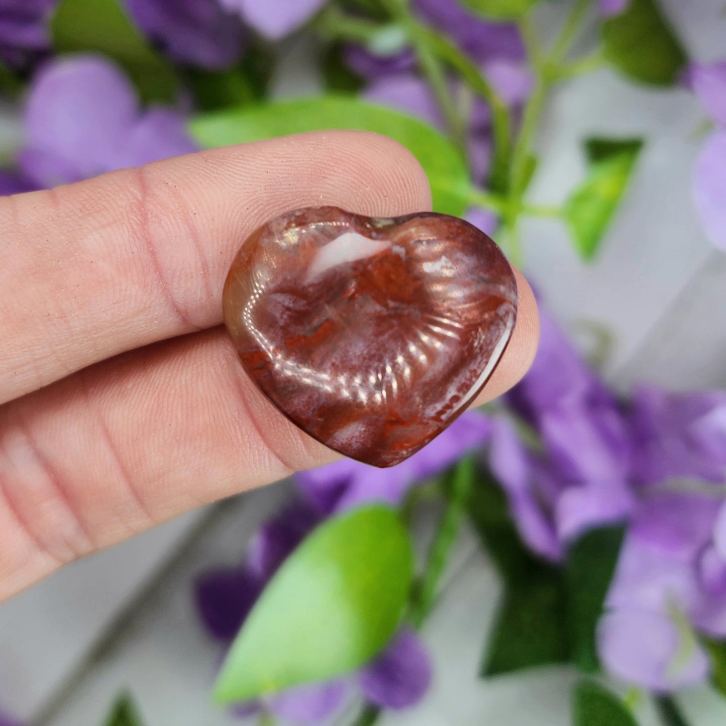 Petrified Wood Mini Heart